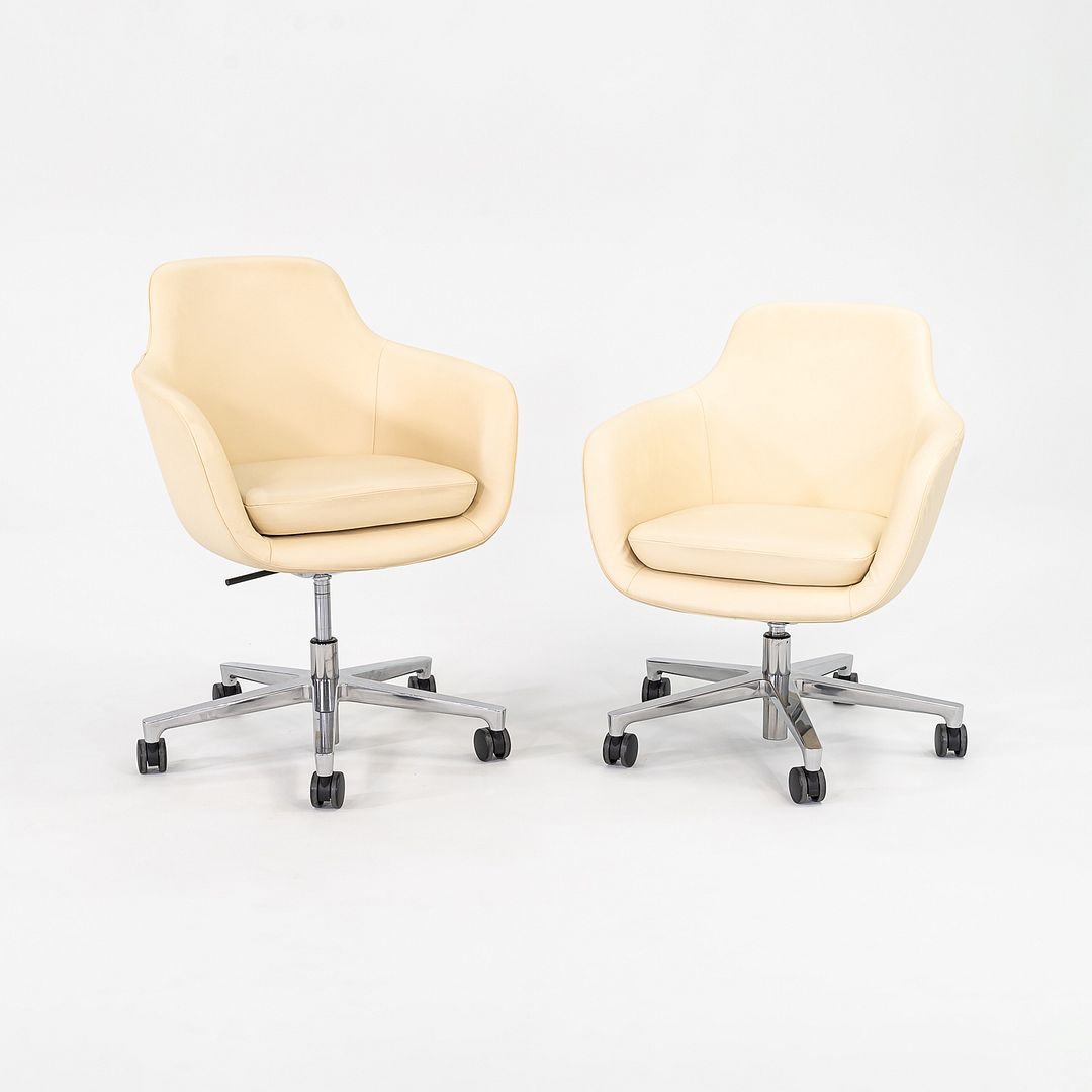 2016 Naoto Fukasawa for Geiger Saiba Mid-Back Desk Chairs in Cream 2x Available