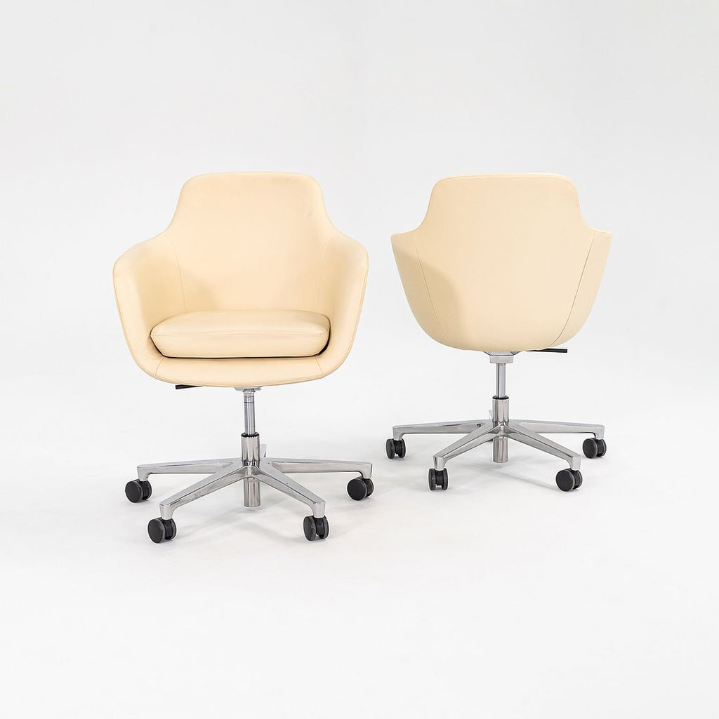2016 Naoto Fukasawa for Geiger Saiba Mid-Back Desk Chairs in Cream 2x Available