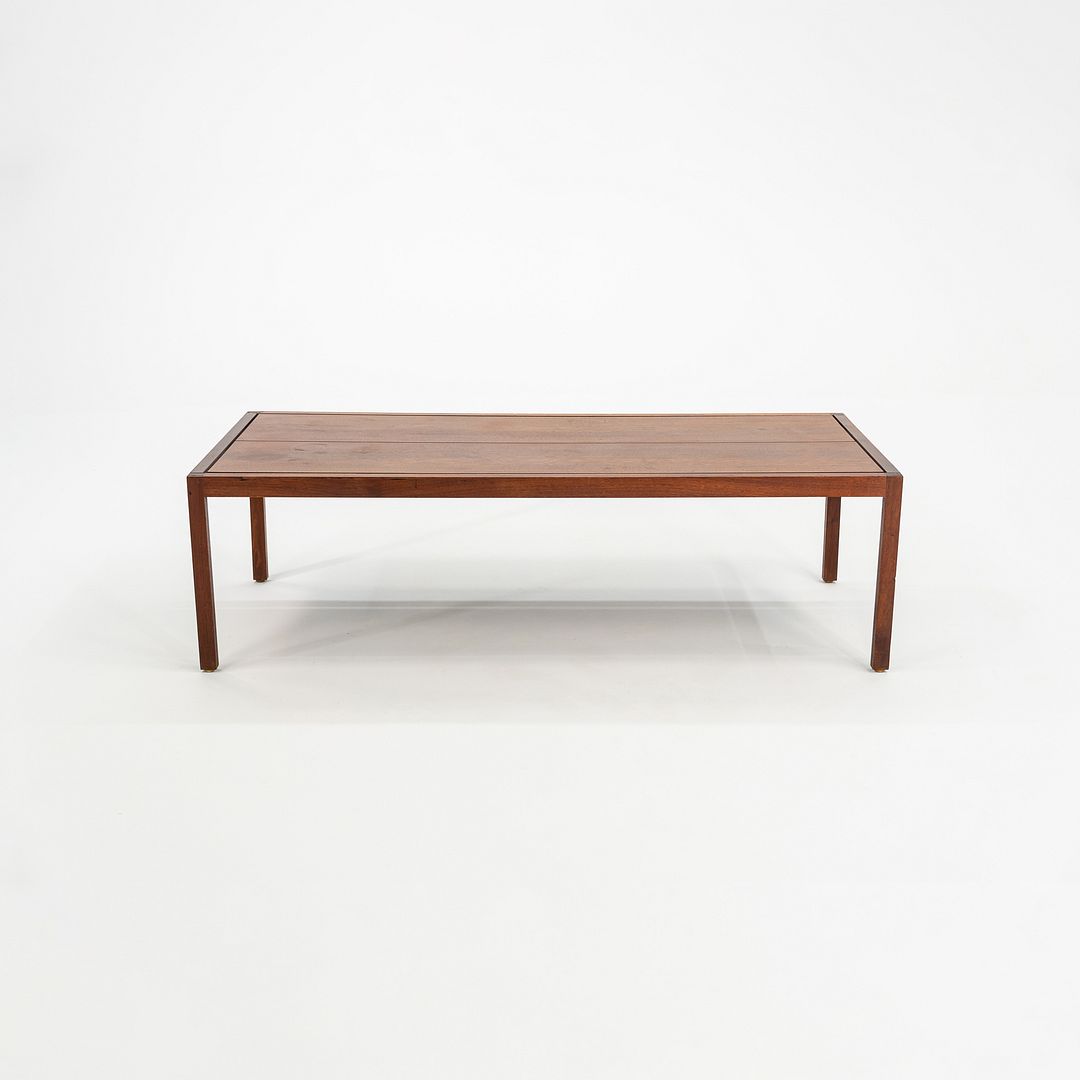 1960s Lewis Butler for Knoll Rectangular Walnut Coffee Table with Clean Lines