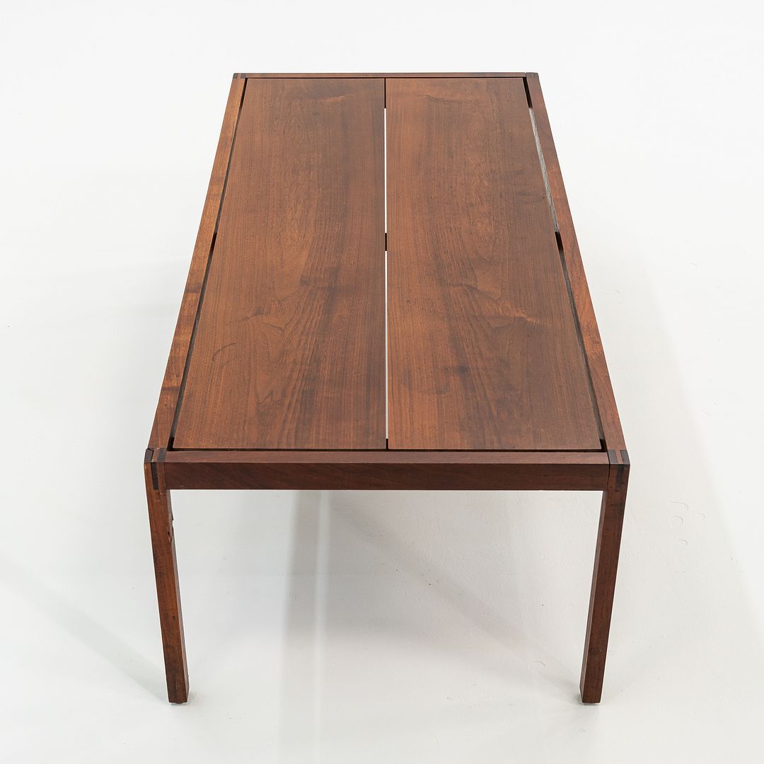 1960s Lewis Butler for Knoll Rectangular Walnut Coffee Table with Clean Lines
