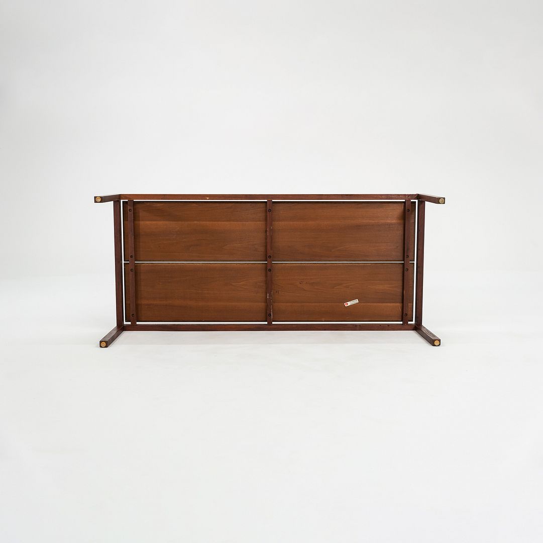 1960s Lewis Butler for Knoll Rectangular Walnut Coffee Table with Clean Lines