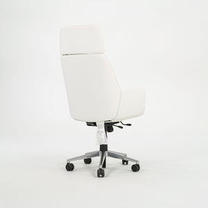 2015 Bindu Executive Desk Chair by Brian Kane for Steelcase in White Leather 10x Available