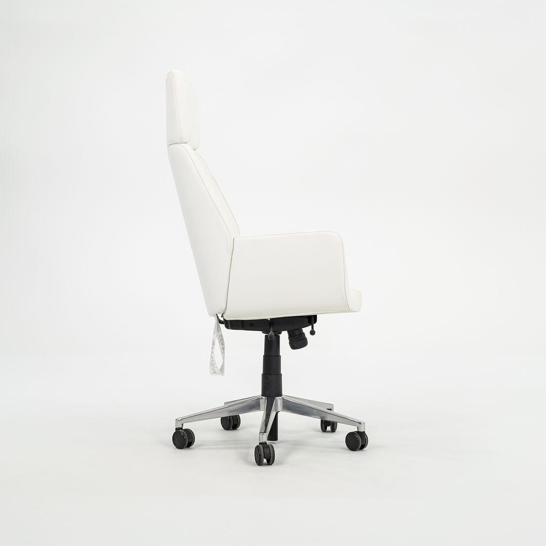 2015 Bindu Executive Desk Chair by Brian Kane for Steelcase in White Leather 10x Available