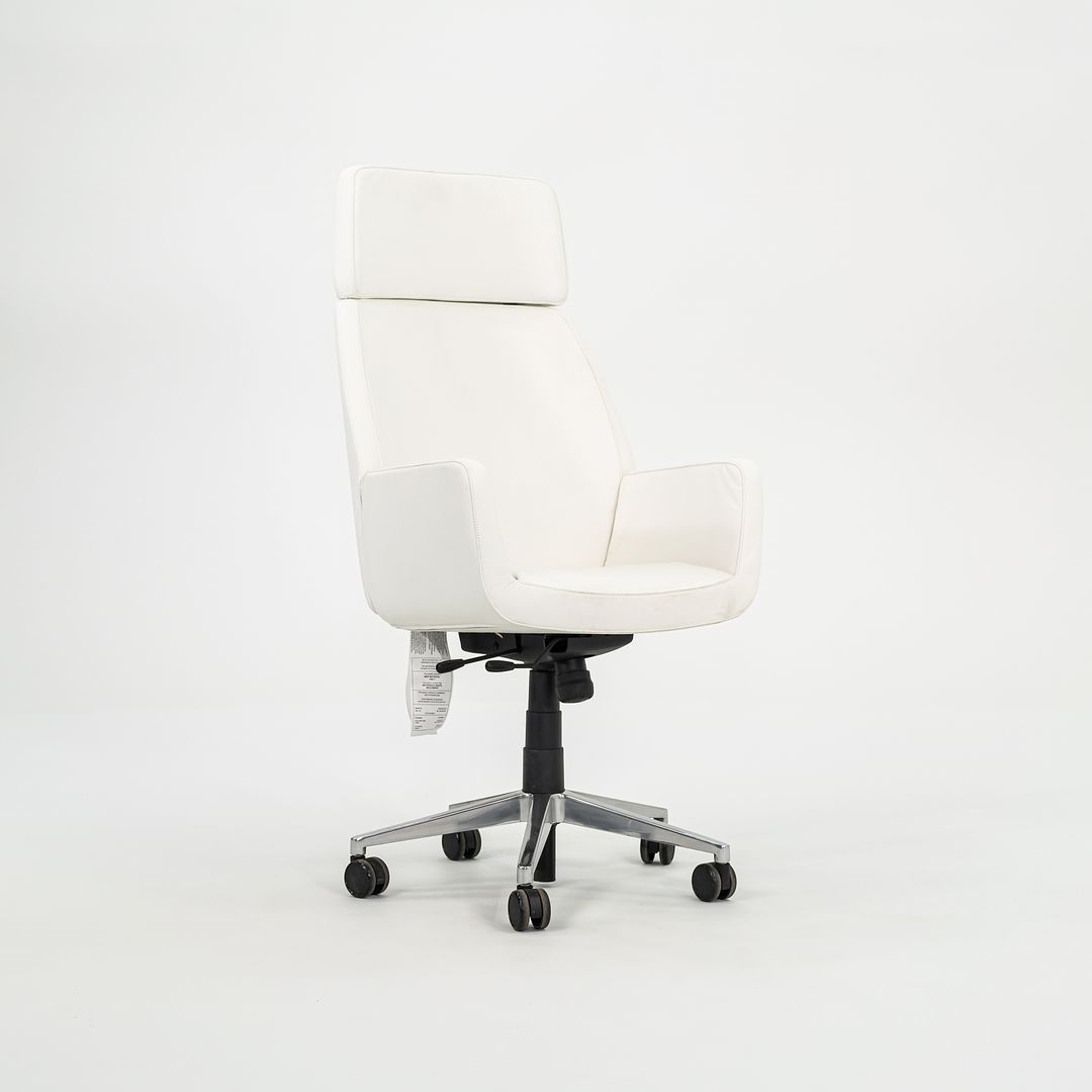 2015 Bindu Executive Desk Chair by Brian Kane for Steelcase in White Leather 10x Available