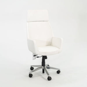 2015 Bindu Executive Desk Chair by Brian Kane for Steelcase in White Leather 10x Available