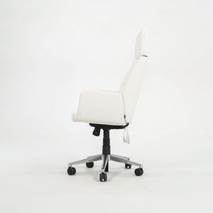 2015 Bindu Executive Desk Chair by Brian Kane for Steelcase in White Leather 10x Available