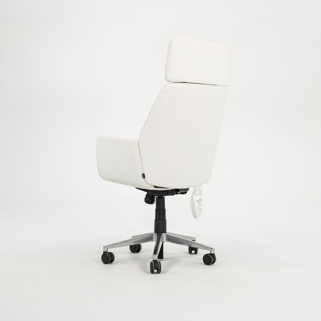 2015 Bindu Executive Desk Chair by Brian Kane for Steelcase in White Leather 10x Available