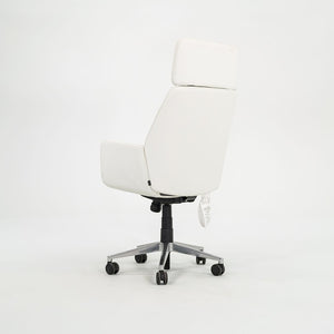 2015 Bindu Executive Desk Chair by Brian Kane for Steelcase in White Leather 10x Available