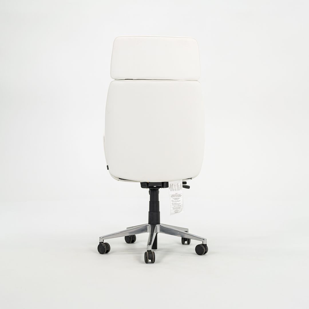 2015 Bindu Executive Desk Chair by Brian Kane for Steelcase in White Leather 10x Available