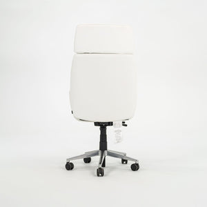 2015 Bindu Executive Desk Chair by Brian Kane for Steelcase in White Leather 10x Available