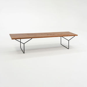 1950S Bertoia Bench, Model 400 By Harry Bertoia For Knoll Steel, Oak