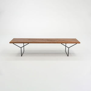 1950S Bertoia Bench, Model 400 By Harry Bertoia For Knoll Steel, Oak