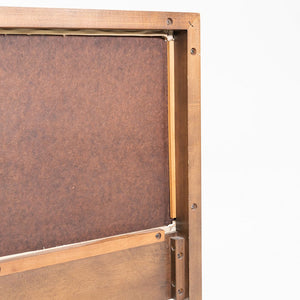 1950s Paul McCobb Planner Group Full-Size Headboard in Dark Wood w/ White Vinyl