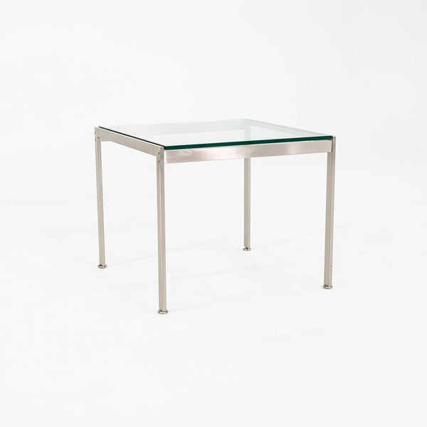 2010s Metal Series Square End Table with Glass Top by Geiger 24x24x20 ...