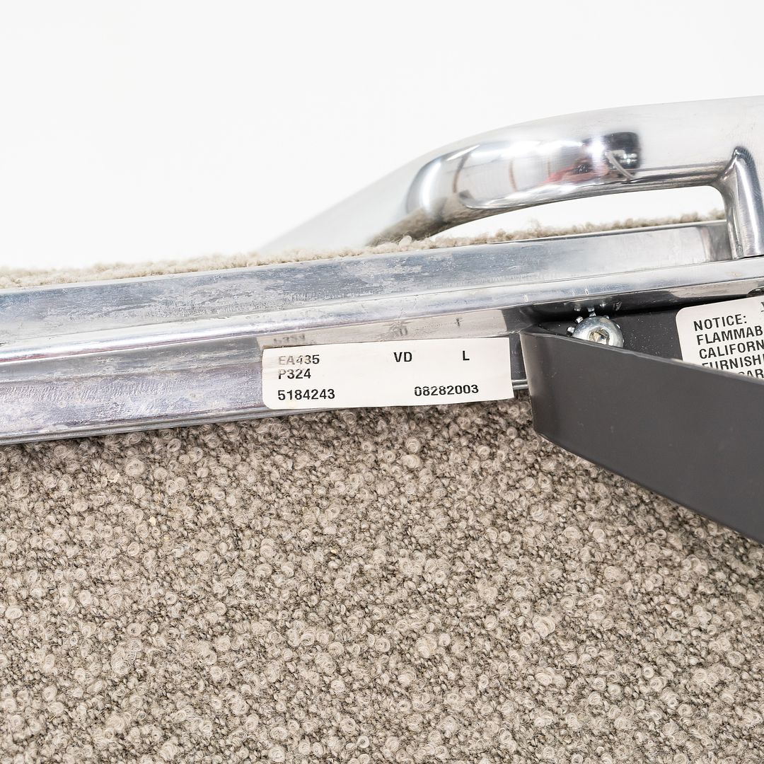 SOLD 2003 Soft Pad Management Chair, EA435 by Ray and Charles Eames for Herman Miller in Grey Boucle 3x Available