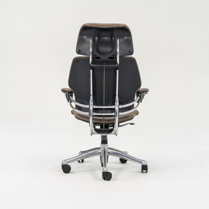 SOLD 2000s Niels Diffrient for Humanscale Freedom Desk Chair in Dark Tan Leather