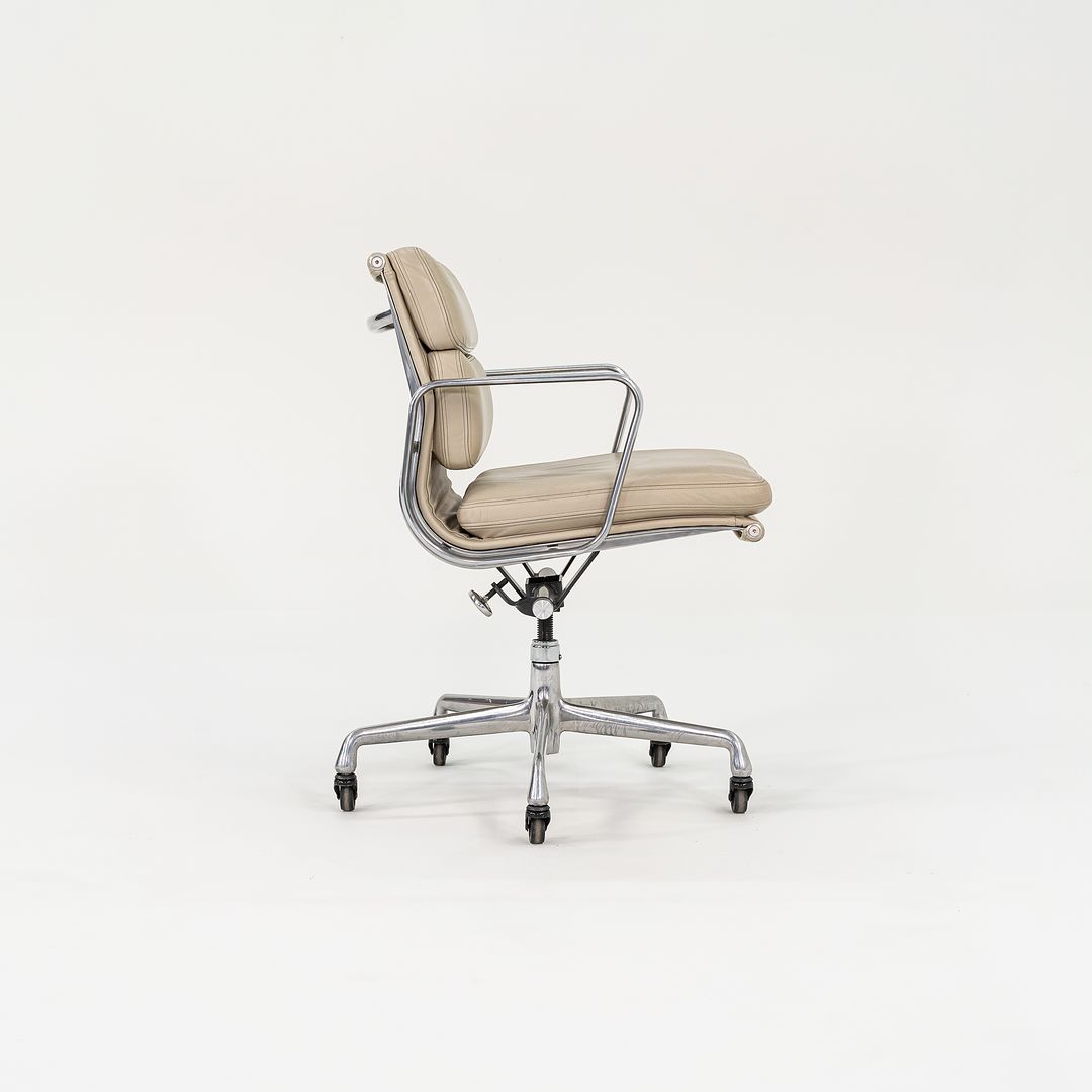 SOLD 2006 Soft Pad Management Desk Chair by Charles and Ray Eames for Herman Miller in Beige Leather 8x Available