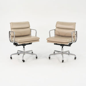 2006 Soft Pad Management Desk Chair by Charles and Ray Eames for Herman Miller in Beige Leather 8x Available