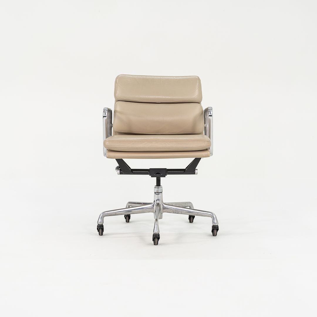 SOLD 2006 Soft Pad Management Desk Chair by Charles and Ray Eames for Herman Miller in Beige Leather 8x Available