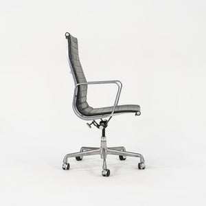 2010 Aluminum Group Executive Desk Chair by Ray and Charles Eames for Herman Miller in Black Naugahyde 2x Available