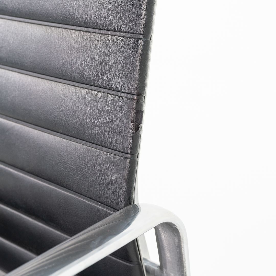 2010 Aluminum Group Executive Desk Chair by Ray and Charles Eames for Herman Miller in Black Naugahyde 2x Available