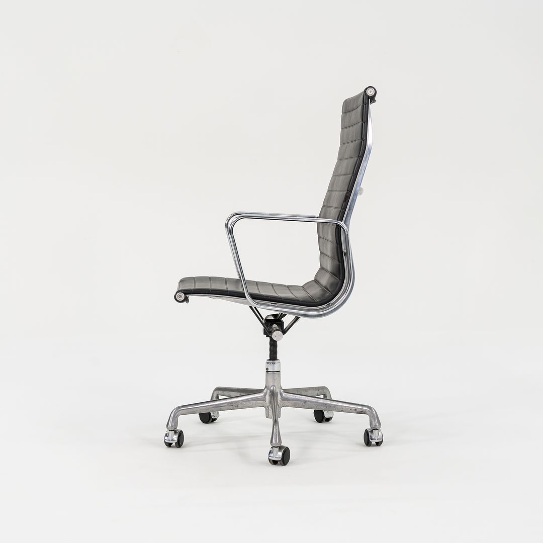 2010 Aluminum Group Executive Desk Chair by Ray and Charles Eames for Herman Miller in Black Naugahyde 2x Available