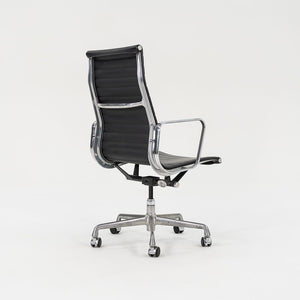 2010 Aluminum Group Executive Desk Chair by Ray and Charles Eames for Herman Miller in Black Naugahyde 2x Available
