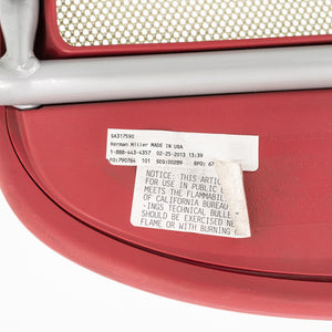 2013 Jeff Weber for Herman Miller Caper Stacking Bar Stool In Red with Arms 11x Available