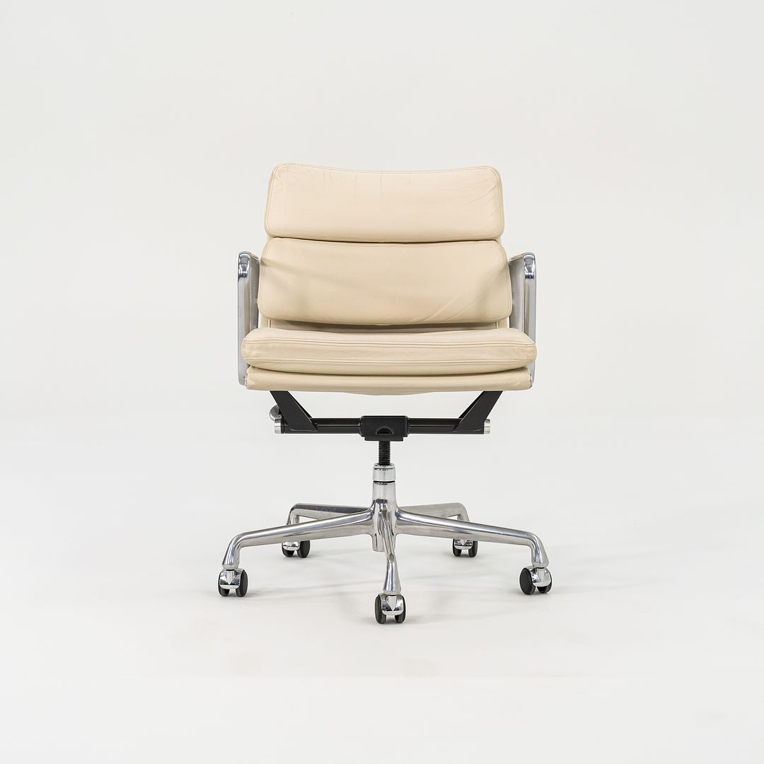 SOLD 2005 Soft Pad Management Desk Chair by Charles and Ray Eames for Herman Miller in Ivory Leather 12x Available