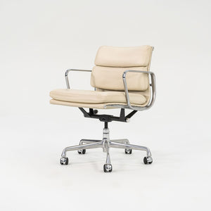 SOLD 2005 Soft Pad Management Desk Chair by Charles and Ray Eames for Herman Miller in Ivory Leather 12x Available