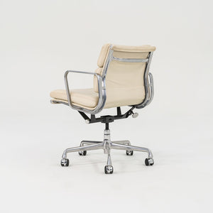 SOLD 2005 Soft Pad Management Desk Chair by Charles and Ray Eames for Herman Miller in Ivory Leather 12x Available