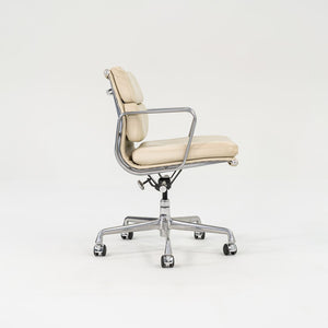 SOLD 2005 Soft Pad Management Desk Chair by Charles and Ray Eames for Herman Miller in Ivory Leather 12x Available
