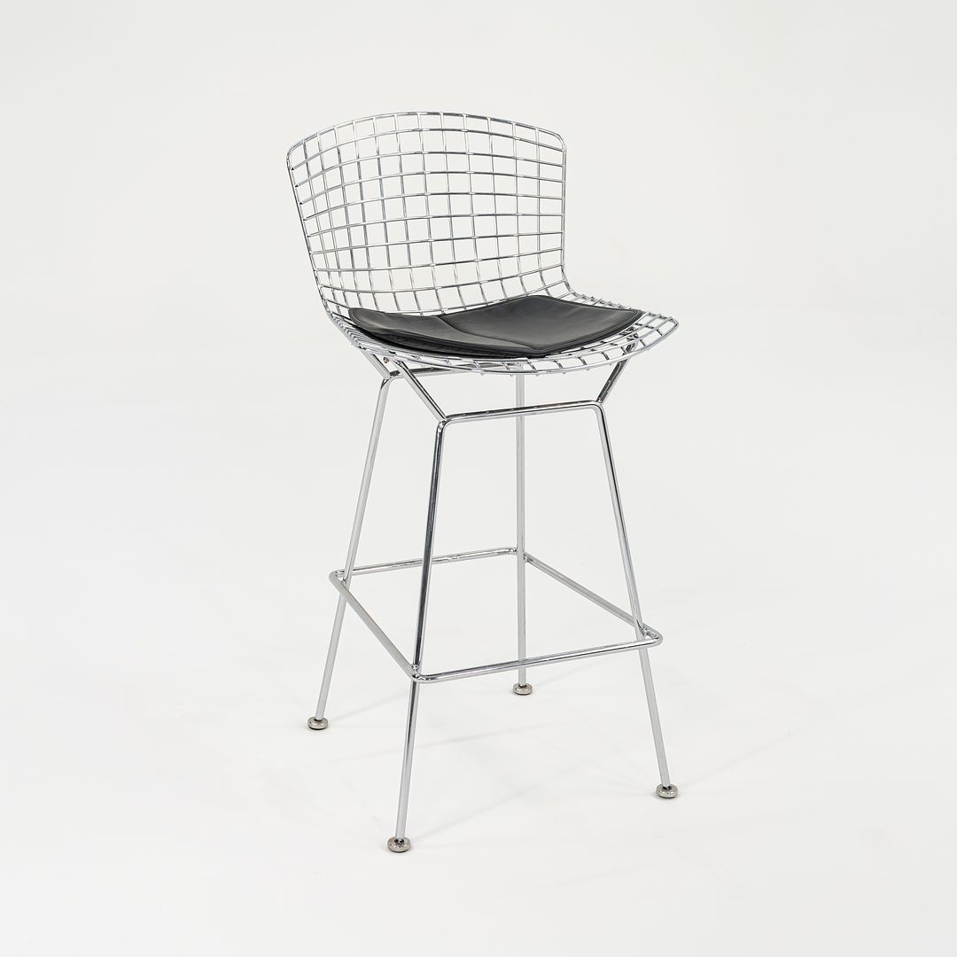 2014 Pair of Bertoia Bar Stools, Model 428C by Harry Bertoia for Knoll in Chrome