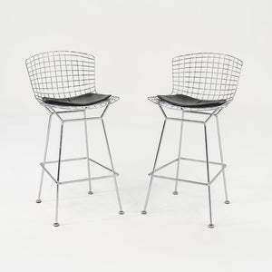 2014 Pair of Bertoia Bar Stools, Model 428C by Harry Bertoia for Knoll in Chrome