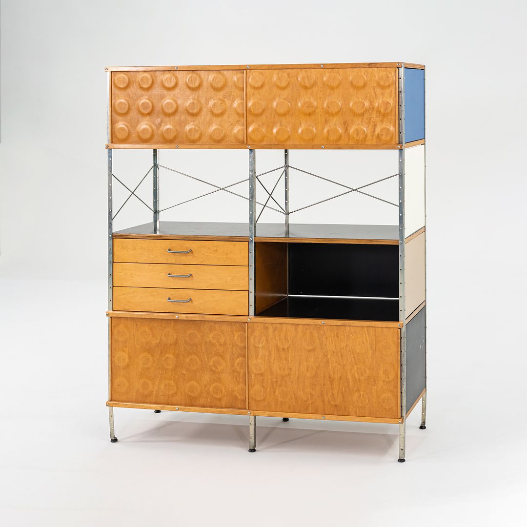 SOLD ESU 420 Storage Unit / Cabinet by Ray and Charles Eames for Herman Miller with Multi-Color Panels
