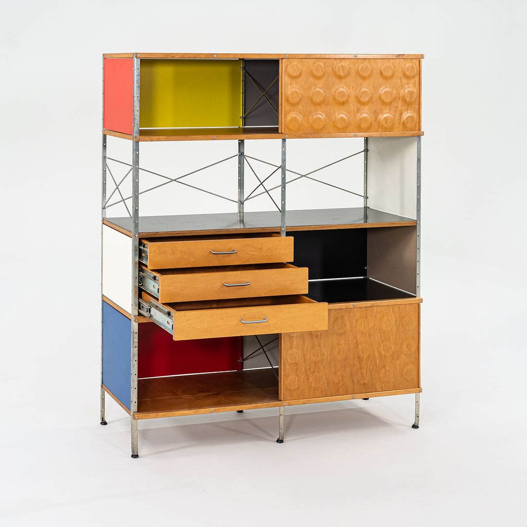 SOLD ESU 420 Storage Unit / Cabinet by Ray and Charles Eames for Herman Miller with Multi-Color Panels