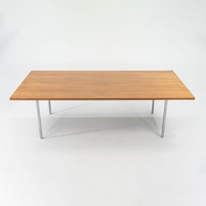 1960s Florence Knoll Walnut Dining or Conference Table with Chromed Steel Legs 34x72 in