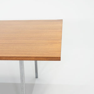 1960s Florence Knoll Walnut Dining or Conference Table with Chromed Steel Legs 34x72 in