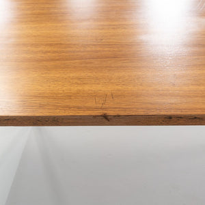 1960s Florence Knoll Walnut Dining or Conference Table with Chromed Steel Legs 34x72 in