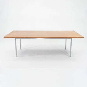 1960s Florence Knoll Walnut Dining or Conference Table with Chromed Steel Legs 34x72 in