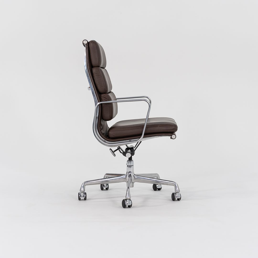 2006 Soft Pad Executive Chair, Model EA437 by Charles and Ray Eames for Herman Miller in Brown Leather 3x Available