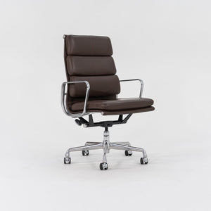 2006 Soft Pad Executive Chair, Model EA437 by Charles and Ray Eames for Herman Miller in Brown Leather 3x Available