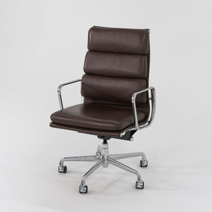 2006 Soft Pad Executive Chair, Model EA437 by Charles and Ray Eames for Herman Miller in Brown Leather 3x Available