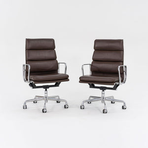 2006 Soft Pad Executive Chair, Model EA437 by Charles and Ray Eames for Herman Miller in Brown Leather 10x Available