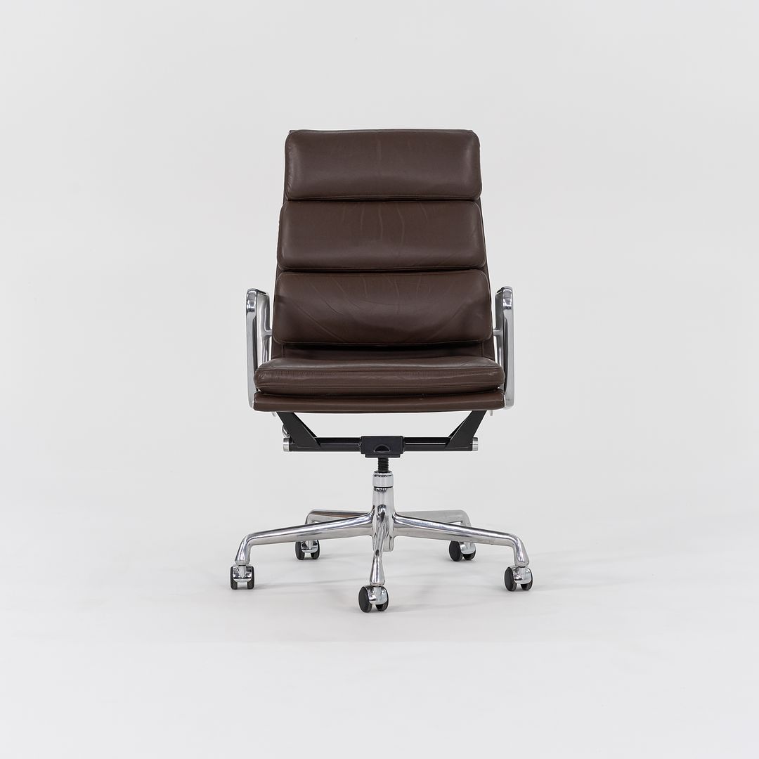 2006 Soft Pad Executive Chair, Model EA437 by Charles and Ray Eames for Herman Miller in Brown Leather 3x Available