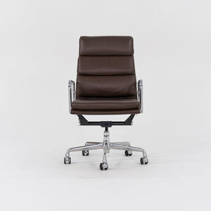 2006 Soft Pad Executive Chair, Model EA437 by Charles and Ray Eames for Herman Miller in Brown Leather 3x Available