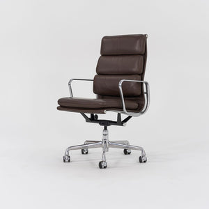 2006 Soft Pad Executive Chair, Model EA437 by Charles and Ray Eames for Herman Miller in Brown Leather 3x Available