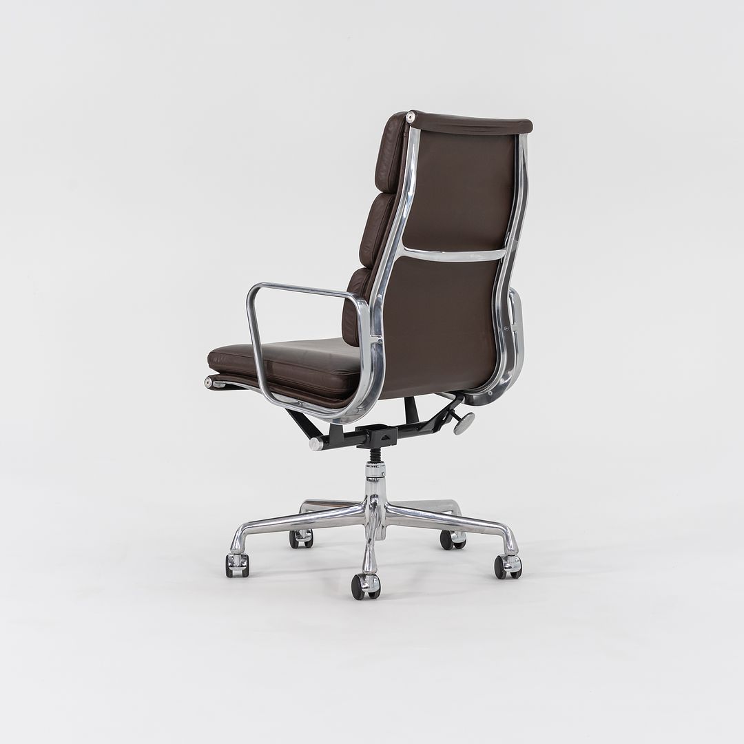 2006 Soft Pad Executive Chair, Model EA437 by Charles and Ray Eames for Herman Miller in Brown Leather 3x Available