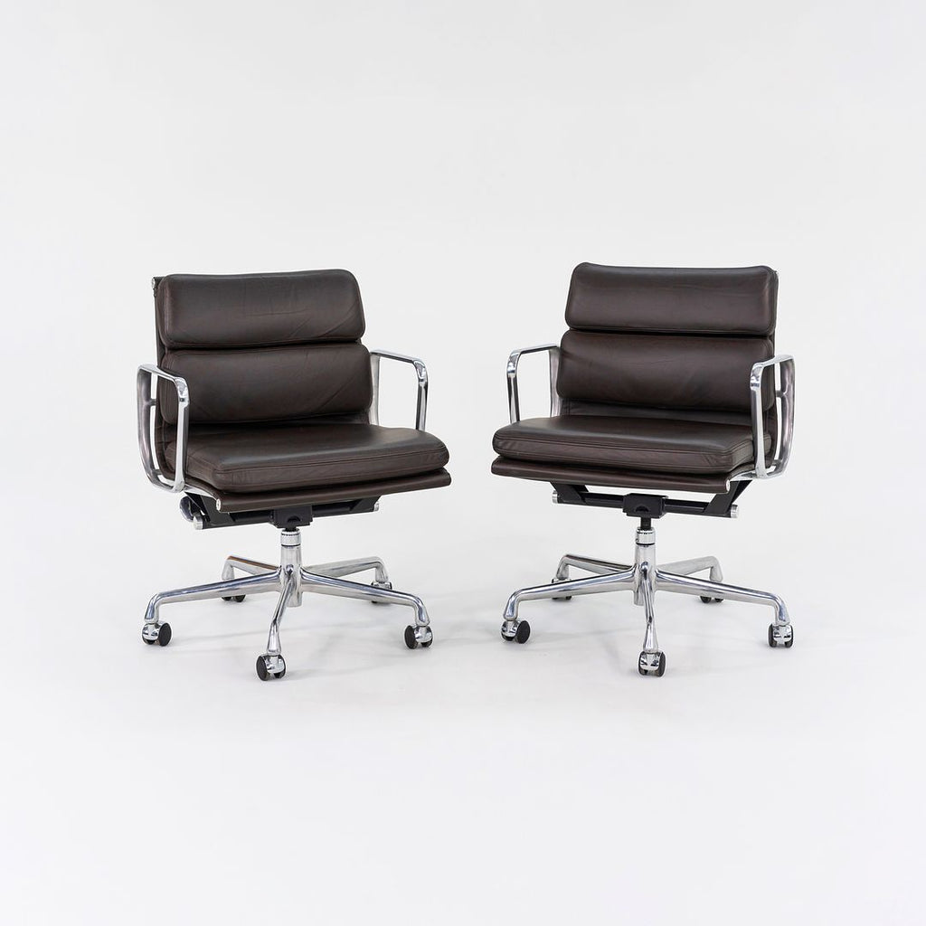 SOLD 2006 Soft Pad Management Chair, EA435 by Charles Eames, Ray Eames for Herman Miller in Leather 6x Available