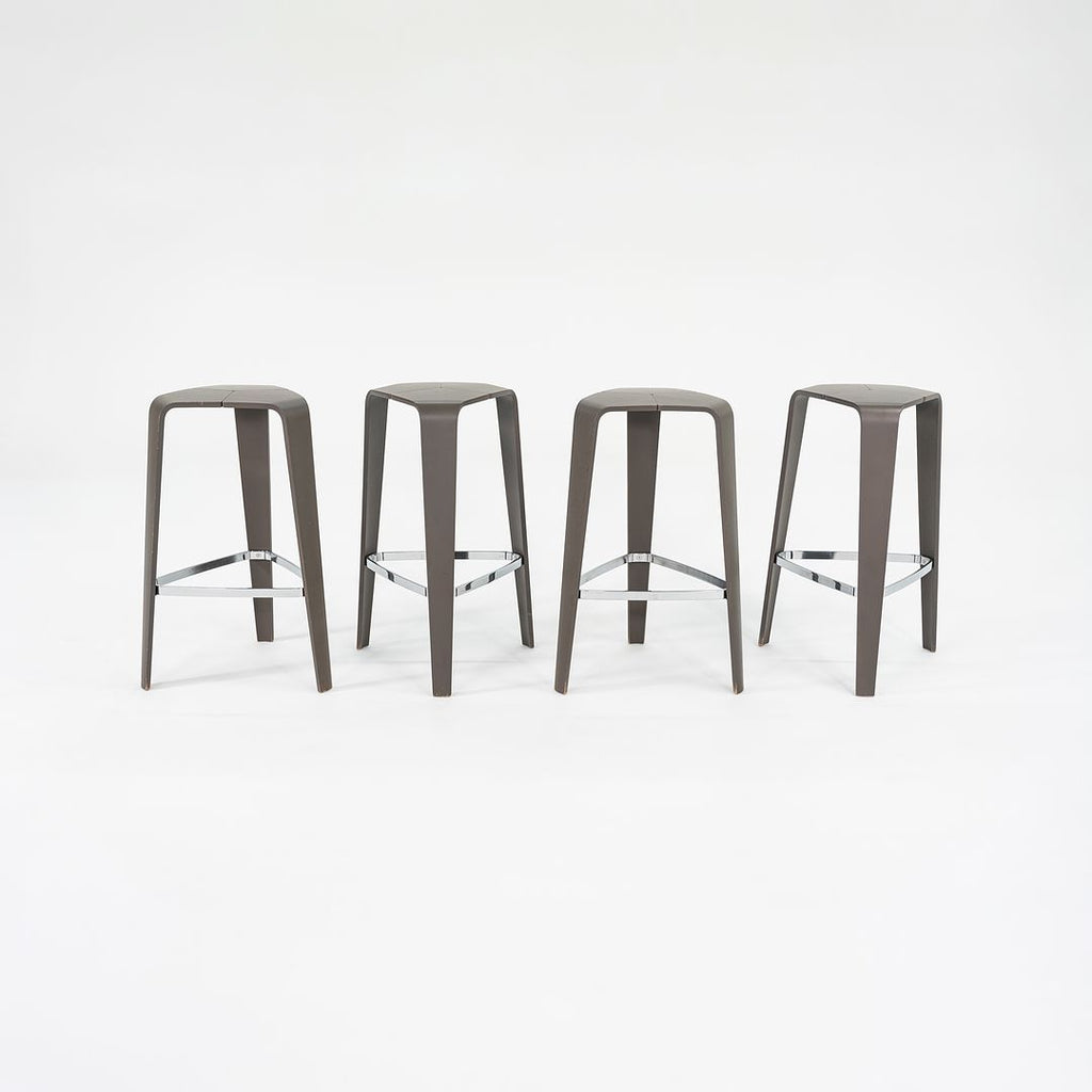 2010s Set of Four Tre Bar Stools by Jehs & Laub for Davis in Slate Oak
